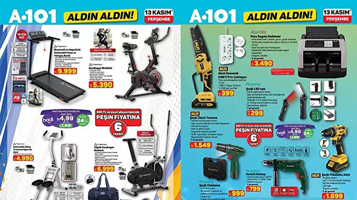 A101 market zinciri, 13 Kasım 2025 Perşembe günü için hazırladığı yeni aktüel kataloglarıyla vatandaşlara büyük indirim fırsatları sunuyor. “Haftanın Yıldızları” ve “Aldın Aldın” kampanyaları kapsamında Ayçiçek Yağı, Toz Şeker, Siyah Çay, Yoğurt, Beyaz Peynir gibi temel gıda ürünlerinde dikkat çeken indirimler yer alıyor. Ayrıca 10 TL ve üzeri alışverişlerde Kaşar Peyniri ve Kağıt Havlu ürünleri de ekstra indirimli fiyatlarla satışta olacak. A101’in haftalık indirim kampanyaları, hem ev ekonomisine katkı sağlıyor hem de vatandaşlara uygun fiyatlı alışverişin kapılarını aralıyor. Bu hafta yine market raflarında yerini alan ürün çeşitliliğiyle dikkat çeken A101 aktüel kataloğu, gıda ürünlerinden temizlik malzemelerine kadar geniş bir yelpazede fırsatlar sunuyor.