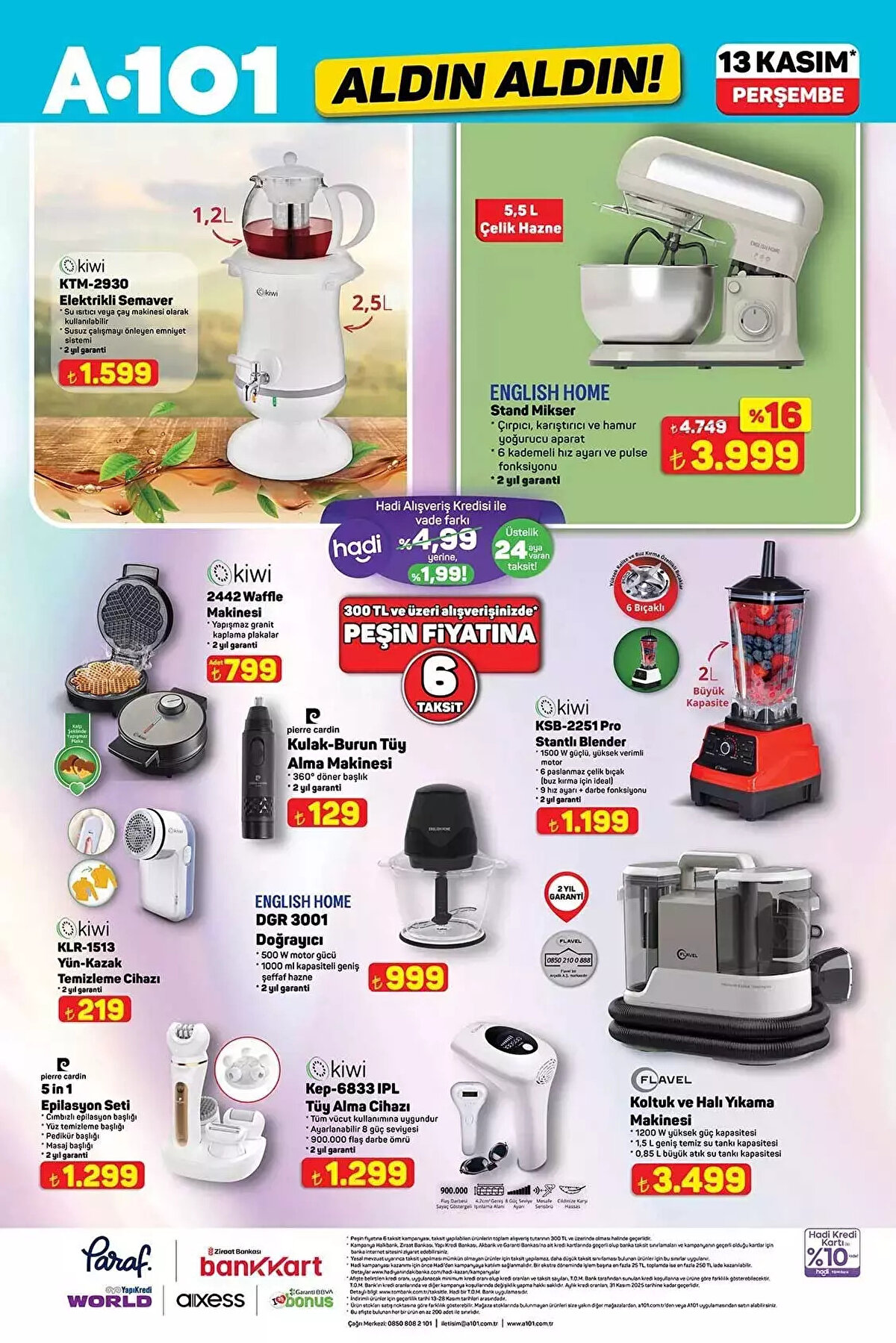 13 KASIM A101 ALDIN ALDIN AKTÜEL KATALOĞU