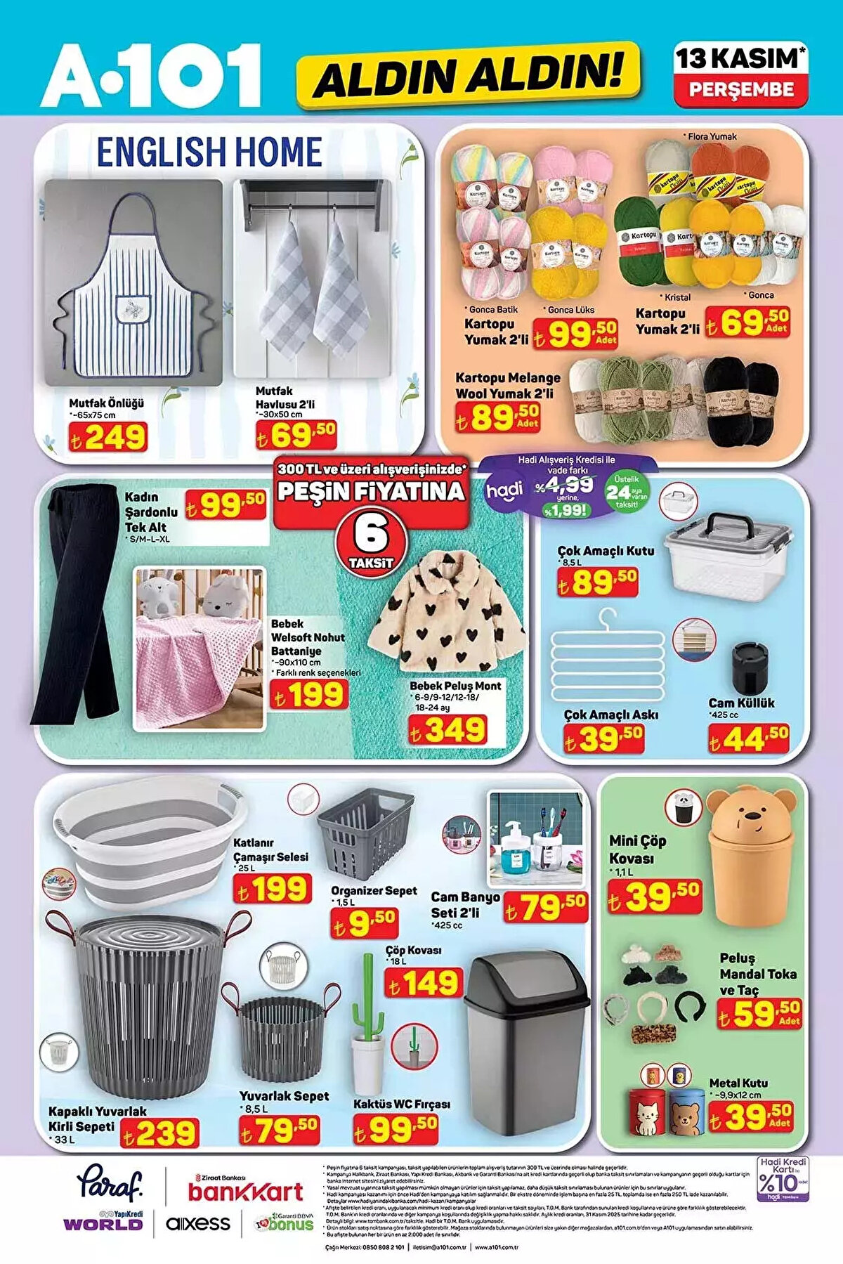 13 KASIM A101 ALDIN ALDIN AKTÜEL KATALOĞU