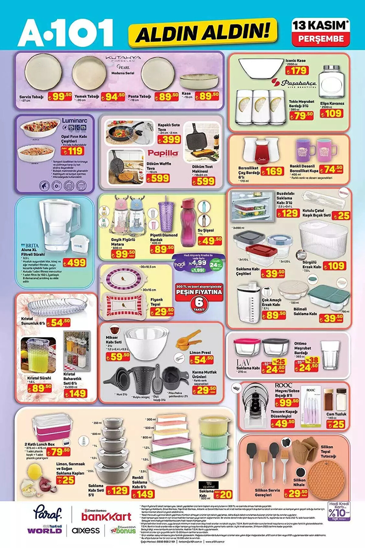 13 KASIM A101 ALDIN ALDIN AKTÜEL KATALOĞU