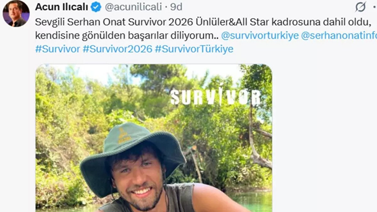Acun Ilıcalı, sosyal medya hesabından yaptığı yeni paylaşımla Survivor 2026 kadrosuna giren yeni ismi açıkladı. 