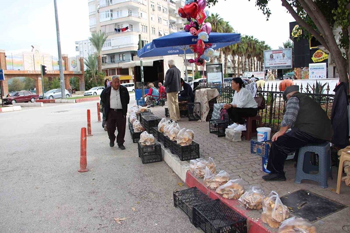 Antalya’nın Kumluca ilçesinde çam ağaçlarının altında şimşek ve gök gürültüsünden sonra çıkan mantarlar vatandaşların geçim kaynağı oldu.