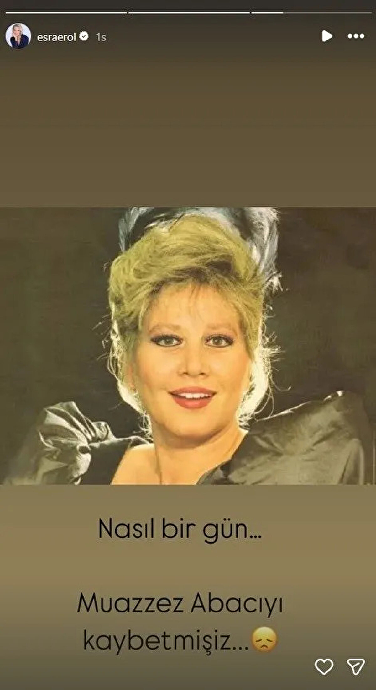 Esra Erol: Nasıl bir gün... Muazzez Abacı'yı kaybetmişiz...