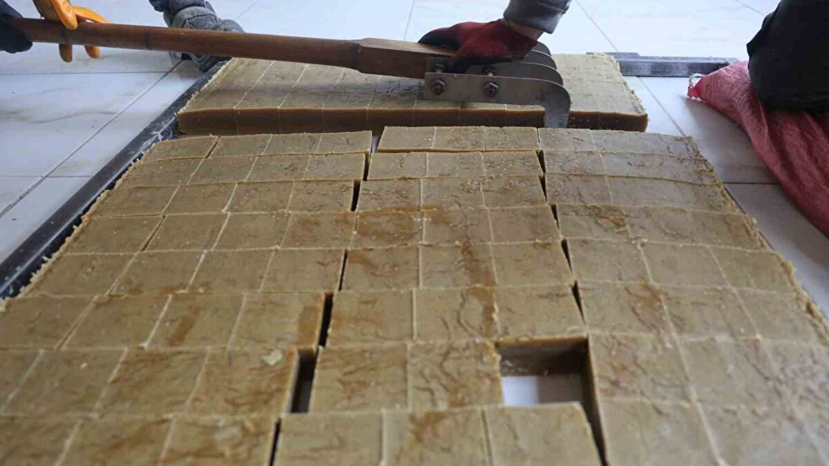 Sağladığı faydalar<br><br>Zeytinyağlı defne sabunu, saç dökülmesi ve kepeği önlemenin yanı sıra cildi besliyor. Ayrıca kaşıntı, romatizma ve sedef gibi sorunlara karşı da etkili olduğu biliniyor. Kaya, sabunun bu faydalarının tüketiciler tarafından tercih edilme sebeplerinden biri olduğunu belirtti.