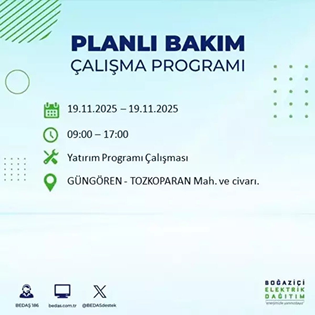 İSTANBUL ELEKTRİK KESİNTİSİ 19 KASIM