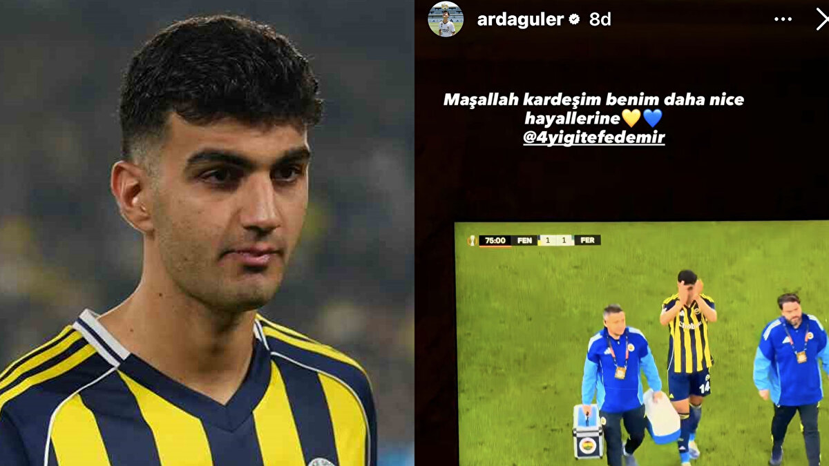 Maçın ardından Real Madrid futbolcusu Arda Güler, genç futbolcu için tebrik paylaşımı yaptı.