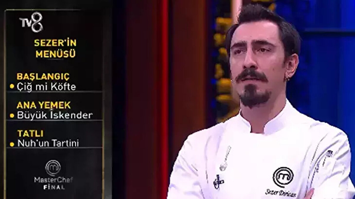 İlk Turda Büyük Heyecan: Puanlar Eşitlendi<br>Büyük finalin ilk etabında yarışmacılar Türk mutfağından esintiler taşıyan tabaklar hazırladı. Özkan ve Sezer’in performansları şeflerden tam not aldı. İlk tur sonunda her iki yarışmacı da şeflerden toplamda 21’er puan alarak yarışa eşit şartlarda devam etti. Düğüm ise ikinci turda ve imza tabaklarında çözüldü.