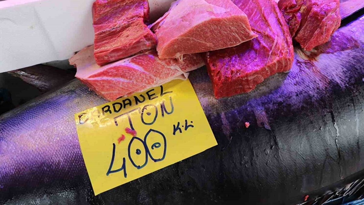 Tezgahın başına gelenler dev orkinosu görmek için sıraya giriyor. Balığın büyüklüğü ve nadirliği, özellikle deniz ürünlerine meraklı vatandaşların ilgisini çekiyor. Eskişehir’de balıkçılık sektörü, bu tür özel izinli satışlarla hem yasal düzenlemelere uyum sağlıyor hem de şehirde deniz ürünleri kültürünü tanıtıyor.