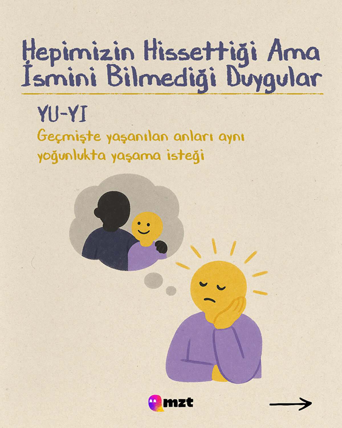 Yu-Yi
Geçmişte yaşanılan anları aynı yoğunlukta yaşama isteği