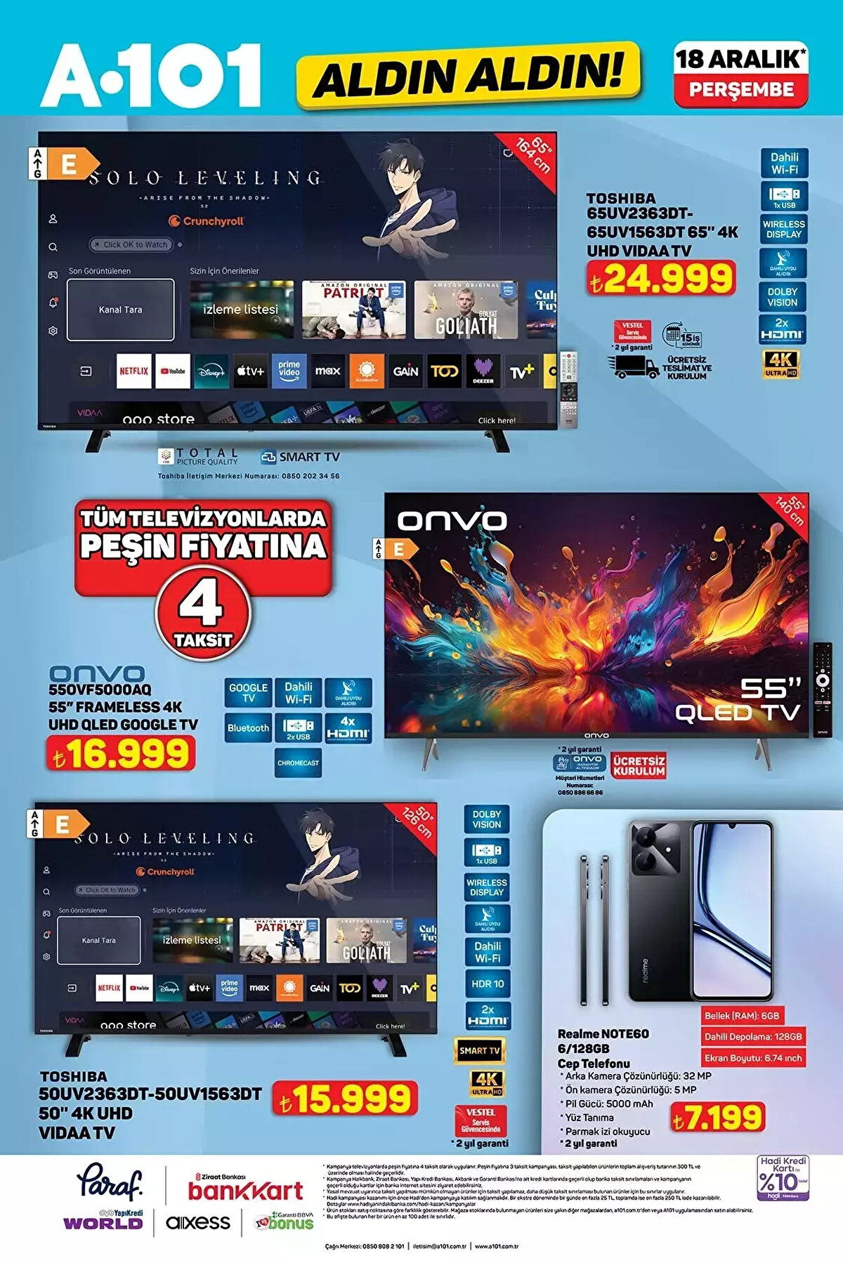 A101'de Bu Hafta Araç ve Motosiklet Fırsatı<br><br>A101, ulaşım çözümleri arayanlar için bu hafta oldukça geniş bir yelpaze sunuyor. Şehir içi ulaşımı kolaylaştıracak elektrikli araçlar ve benzinli motosiklet seçenekleri katalogda dikkat çekiyor.<br><br>Volta EV1 Elektrikli Araç: 229.990 TL<br><br>VM5 Neo Üç Tekerlekli Moped: 74.990 TL<br><br>RS6 125CC Benzinli Motosiklet: 44.990 TL<br><br>VS2 Elektrikli Moped: 29.990 TL