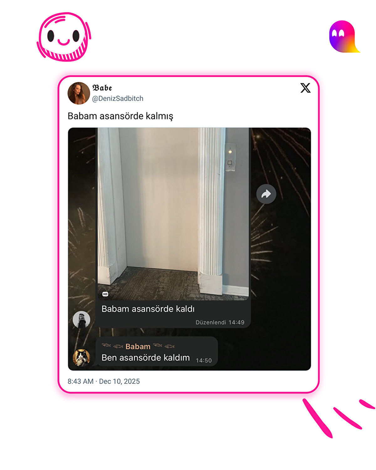 Babası asansörde kalmış