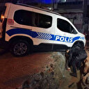 İzmir'de polis otosu altyapı çalışması için açılan çukura düştü
