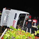 Manisa'da yolcu otobüsü üzüm bağına uçtu: 15 yaralı