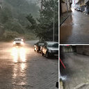 Trabzon'da yollar göle döndü: Ev ve iş yerlerini su bastı