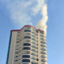 Mersin'de 18. katta yangın çıkan yangın söndürüldü