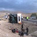 Sivas'ta korkunç kaza: Yolcu otobüsü yan yattı ölü ve yaralılar var