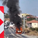 Çakmağı çakınca alevler içinde kaldı: Jandarma son anda kurtardı