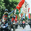 Zalimin karşısındayız Filistin'in sesiyiz