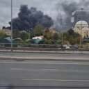 Küçükçekmece'de bulunan oto lastikçide yangın çıktı