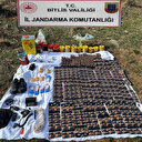 Bitlis'te PKK'lı teröristlere ait çok sayıda mühimmat ele geçirildi