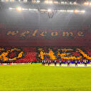 Galatasaray taraftarlarından koreografi: 'Cehenneme hoş geldiniz'