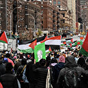 New York: manifestation contre le "veto" américain au cessez-le-feu à Gaza