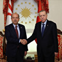 Cumhurbaşkanı Erdoğan KKTC Cumhurbaşkanı Tatar ile görüştü