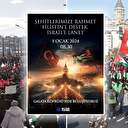 İsrail mezalimine ve teröre 'dur' demek için yeni yılın ilk sabahında Türkiye'nin kalbi Galata Köprüsü'nde atacak