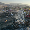 İskenderun Limanı'ndaki yangında kullanılamaz hale gelen konteynerler kaldırılıyor