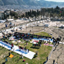 Çadır kentte cuma namazı