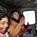 Afetzede çocukların helikoptere binme hayali gerçek oldu