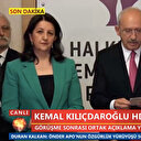 Kılıçdaroğlu'nun konuşmasını canlı yayınlayan PKK kanalı Medya Haber ekrana elebaşı Duran Kalkan'ın açıklamasını getirdi