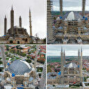 Selimiye Camisi'nin güçlendirilen ana kubbesinde kurşun örtü çalışmasına geçildi