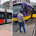 Aksaray'da İETT otobüsü tramvaya çarptı