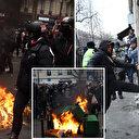 Fransa'nın Nice kentinde polisler de emeklilik reformuna karşı sokağa indi