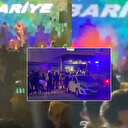 Sahneye atlayan hayranı Kibariye'yi sahneden düşürüp hastanelik etti