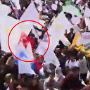 HDP mitinginde Türk bayraklarını indirttiler