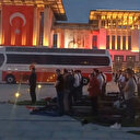 Külliye'ye giden vatandaşlar akşam namazı için saf tuttu