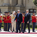Cumhurbaşkanı Erdoğan Azerbaycan Cumhurbaşkanı Aliyev tarafından resmi törenle karşılandı