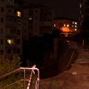 Etkili olan sağanak nedeniyle Keçiören'de yol çöktü
