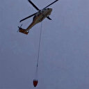 Nefes helikopteri ile yangına ilk müdahale