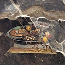 Une fresque avec une "pizza" découverte à Pompéi, il manque juste la mozzarella