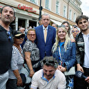 Cumhurbaşkanı Erdoğan Litvanya'da vatandaşlarla fotoğraf çektirdi
