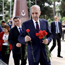 TBMM Başkanı Kurtulmuş Bakü'de şehitlikleri ziyaret etti: Azerbaycan Türkiye ve KKTC bir millet üç devlet