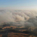 Çanakkale’deki orman yangını dron ile havadan görüntülendi