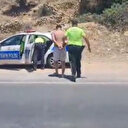 Yangın çıkarıp denize kaçan şüpheli yakalandı