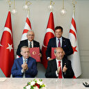 Cumhurbaşkanı Erdoğan ve Ersin Tatar baş başa görüştü: Türkiye ile KKTC arasında iki anlaşma imzalandı
