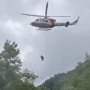 Şile'de selde mahsur kalan 2 kişi helikopterle kurtarıldı