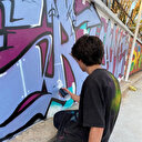 Gençler en güzel grafitiyi yapmak için yarıştı