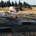 Silivri'de tarlada çıkan yangın ekiplerce söndürüldü